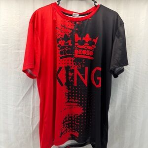 King Graphic Red and Black Men's Tee